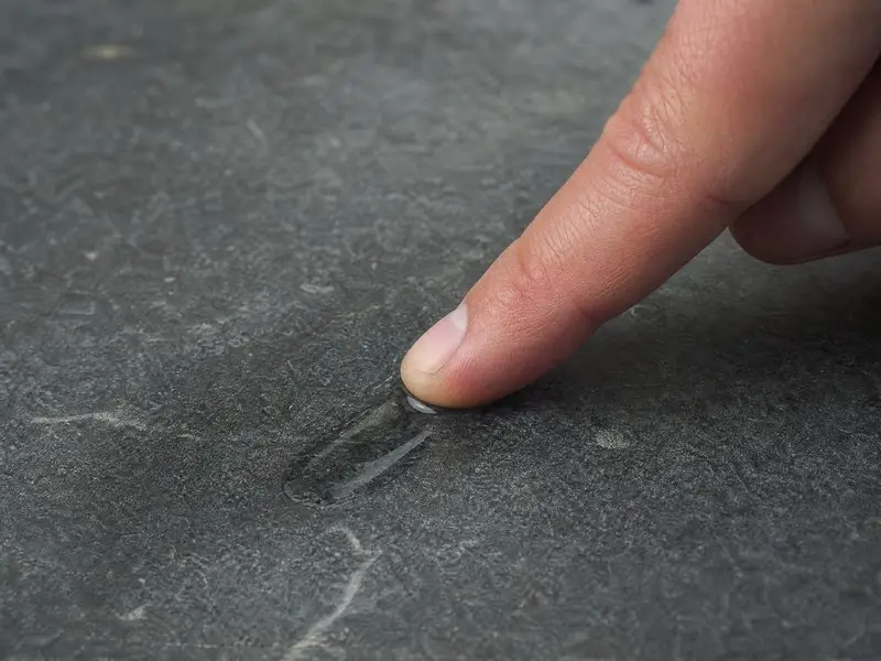 Light mark on a dark soapstone countertop